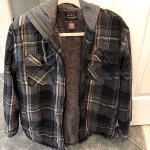 #moutainridge #mensmedium #sherpa #flannel #hoodie #warm #cozy #cool